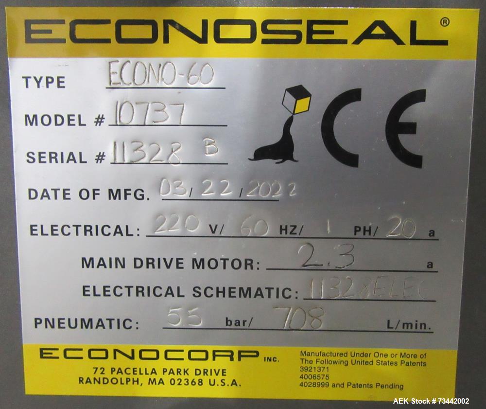 Econocorp Econo-60 Continuous Motion Cartoner — Stainless, 480V